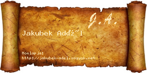 Jakubek Adél névjegykártya